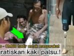 Warga desa Aur gading kc.kerkap dapat bantuan kaki palsu gratis dari ormas OMBB
