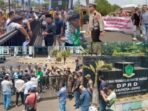 Pendemo mendatangi gedung DPRD Lebong ketua DPRD tidak di kantor!