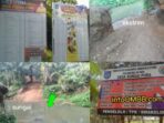 Jalan usaha tani terputus oleh arus sungai yang deras