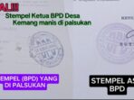 Di Duga Pemalsuan KOP dan STEMPEL!! Ketua BPD Desa Kemang Manis Kab.Seluma Melapor Ke Polres.