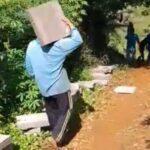 Tidak Mengunakan Dana Desa, Warga Sumber Rejo Patungan Mulai Dari 1000 Rupiah Untuk Perbaikan Jalan
