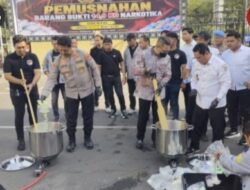 Musnahkan 14,9 Kg Barang Bukti Narkotika, Polrestabes Makassar Peringatkan Ancaman Hukuman Berat