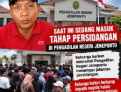 H. Safri Dg. Lawa Masuk Persidangan, Keluarga Korban 100 Orang Hadir; Klaim Penyetoran Uang ke Penyidik Masih Menunggu Bukti
