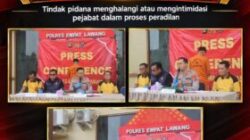 POLRES EMPAT LAWANG UNGKAP KASUS OBSTRUCTION OF JUSTICE INTIMIDASI MENGHALANGI PENYIDIKAN.